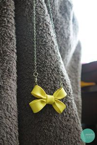 polymer clay bow necklace—Instructables