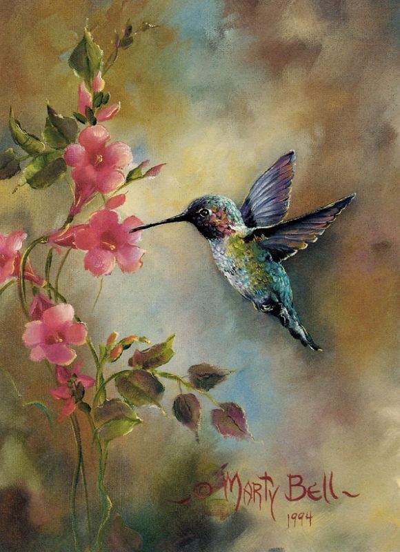 "The Humming Bird" painting by: Marty Bell