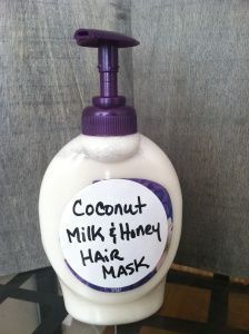 Coconut milk &amp; honey hair mask for growth and strength. Seriously works