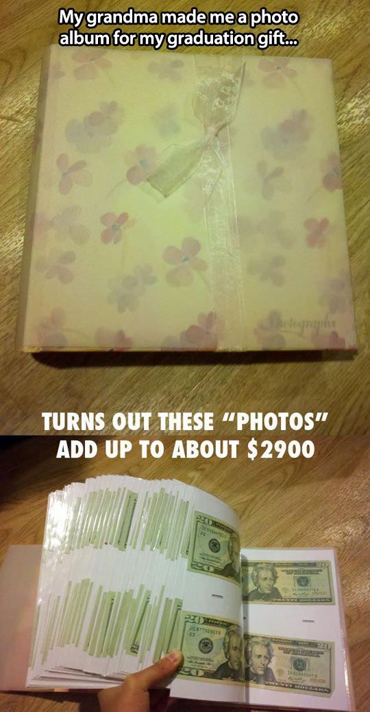 Cool idea! Once a month for their lives, put $10 in a photo album for your kids.
