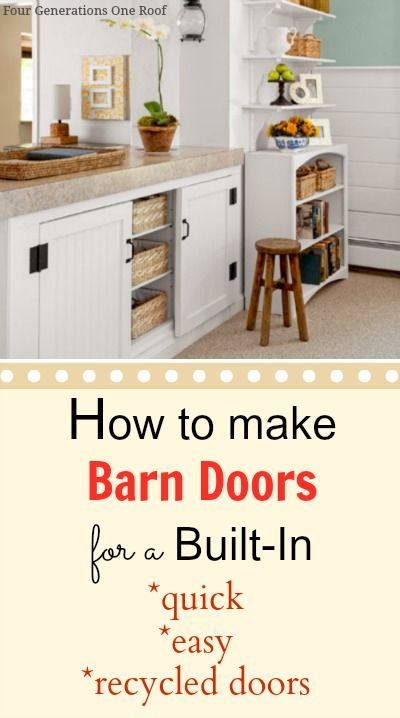DIY built-in barn doors {tutorial} @Mandy Dewey Generations One Roof