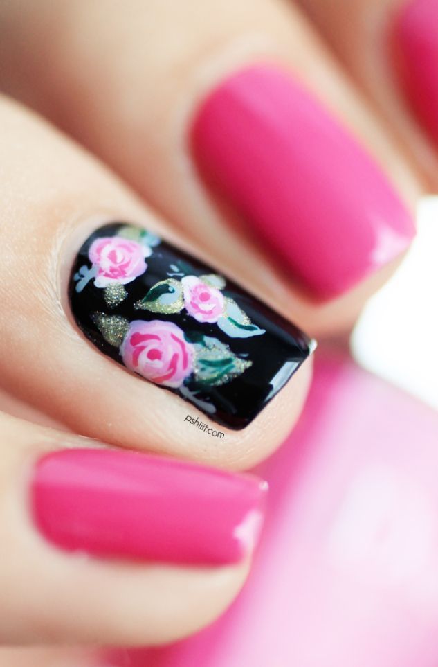 Dark roses with just a hint of glitter.