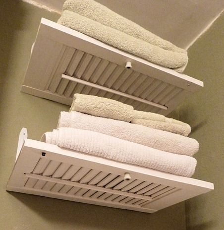 Don't throw out your old shutters, get creative with them.  These shelves ar