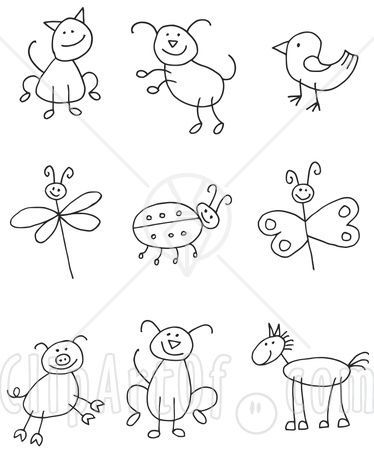 Drawing stick animals~could really come in handy!