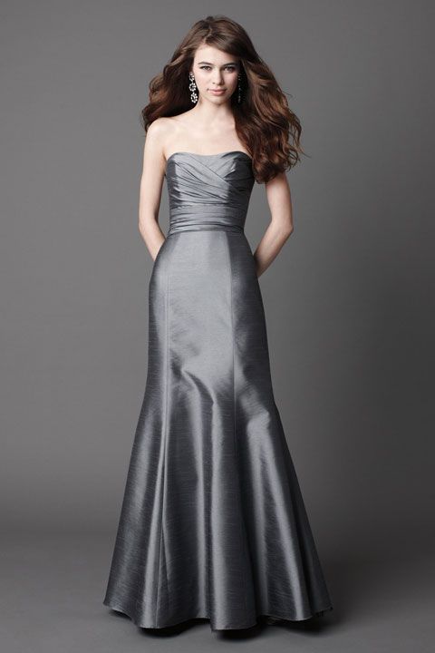 Glamorous sleeveless trumpet / mermaid bridesmaid dress
