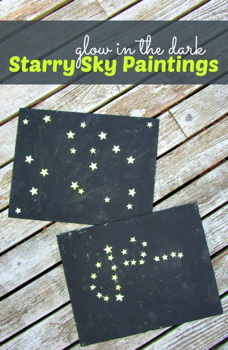 Glow In The Dark Stars Craft – you could make names, constellations, initials…