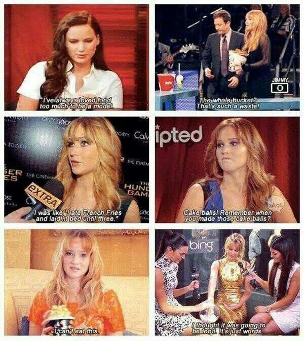 Jen just loves food. It's adorable She is the best she is soo funny