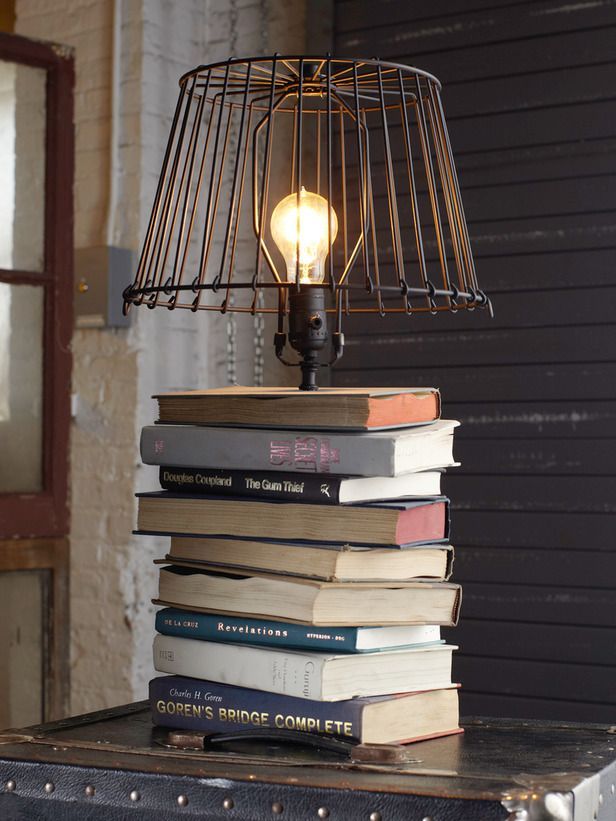 Now you know what to do with and old lamp and those books.