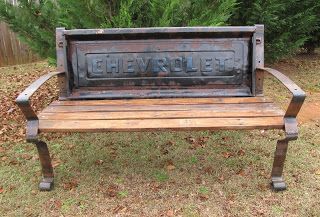 Old tailgate into a bench.  Brilliant.  From Sassytrash