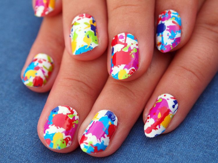 One more idea for the Color Run nails!