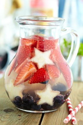 Red, White, and Blue Sangria for 4th of July!
