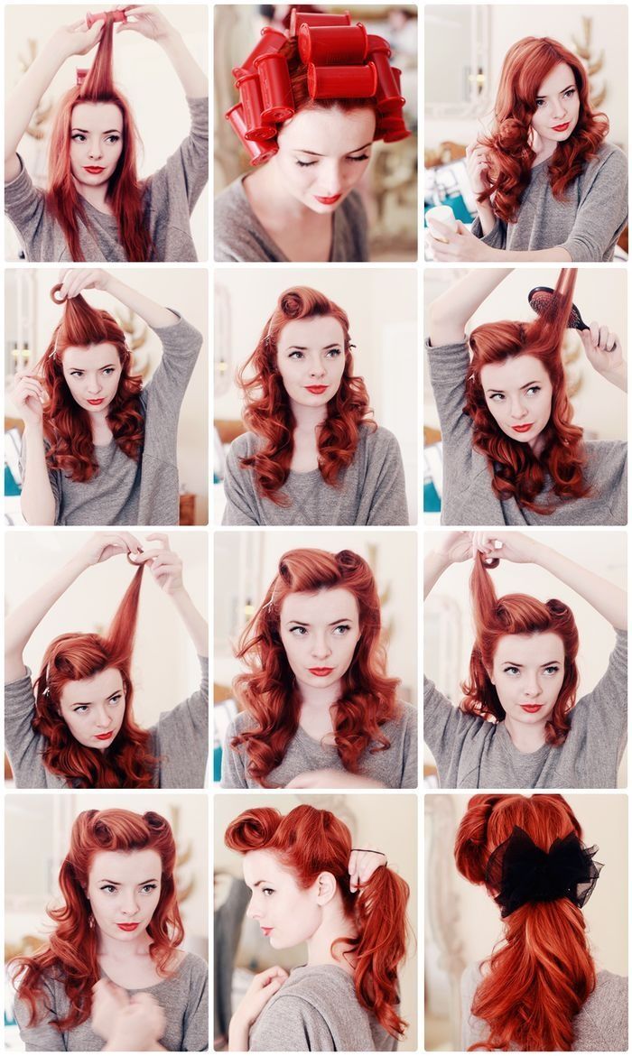 Romantic Retro Ponytail Tutorial.  To do when my hair is long again.