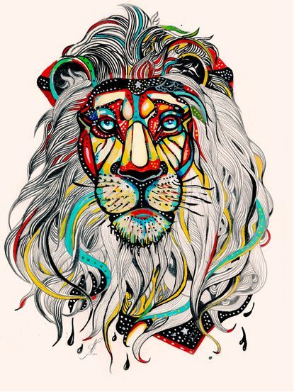 SO DOPE especially if this was in black and white. Great lion tattoo idea