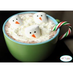 Snowman Hot Chocolate  #Christmas #Food Ideas for #Kids