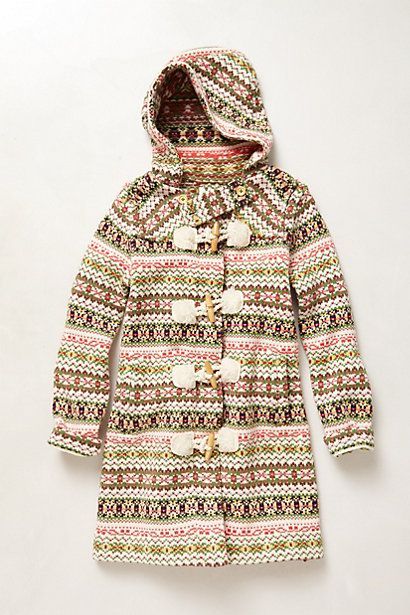 Archival Collection: Fair Isle Sweater Coat #anthropologie