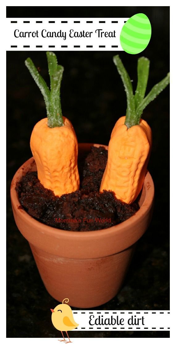 Edible carrots and dirt Easter treat for kids