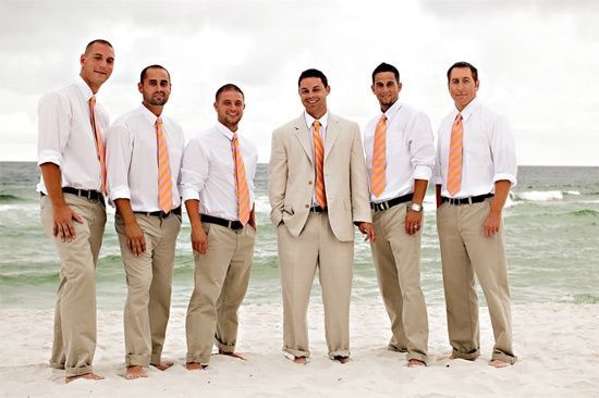 grooms wear for beach wedding | Wedding Time! / Groom &amp; Groomsmen Beach