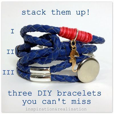 inspiration and realisation: DIY fashion blog: 3 DIYs: braided cord bracelets