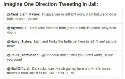 one direction imagines tweeting from jail – Google Search