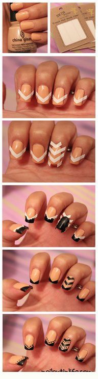 pretty chevron nails- if only I had the patience…