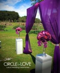 purple wedding arch  Google Search