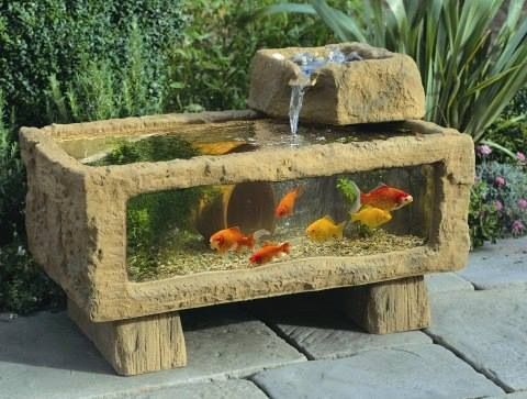 very cool outdoor fish tank
