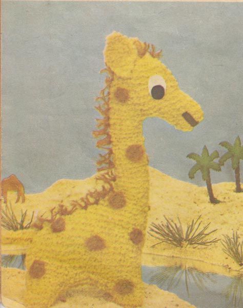 vintage knitting pattern giraffe