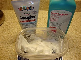 4 tablespoons of Maalox + aquaphor = homemade diaper rash cream!