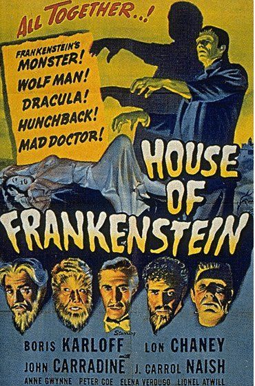 #50s #movie #poster #horror #macabre #frankenstein #dracula