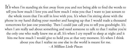 a million little pieces