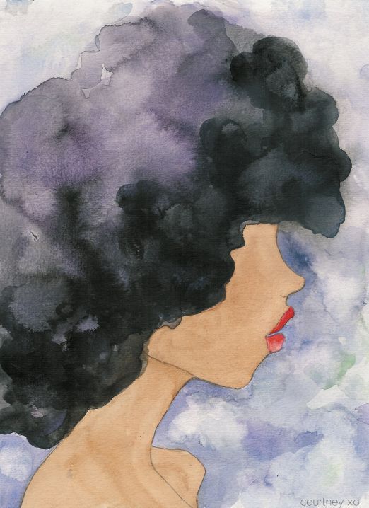 Afro hair art by Courtney XO #naturalhairart