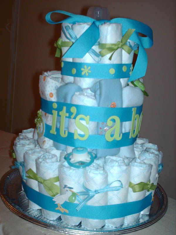baby shower cakes for a boy | Darling Boy Baby Shower Cake – Lots of Color and L
