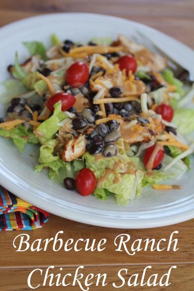 Barbecue Ranch Chicken Salad- Perfect summer meal! #summerfoods #salad