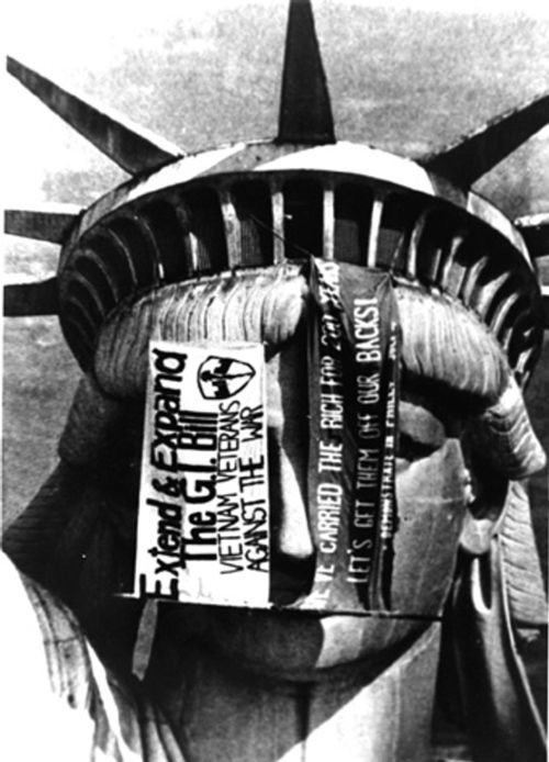 c. 1971-1976: Vietnam Veterans Against the War occupy the Statue of Liberty