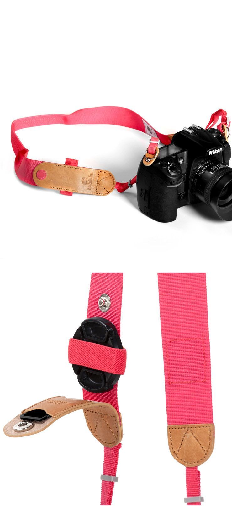 Camera strap with lens cap holder…wish I would have had this before I lost my