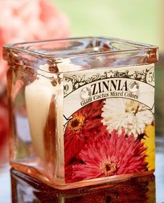 Cathie Filian: DIY modge podge seed packets to outdoor candle votives