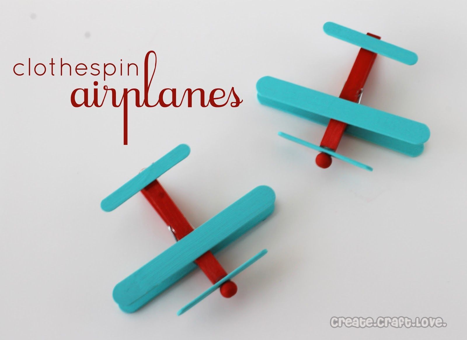 Clothespin Airplanes {would be so cute for a baby shower as a decoration}