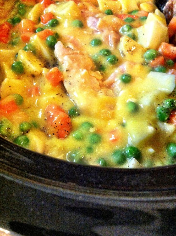 Crock Pot Chicken Pot Pie. Maybe ditch the crust and serve over small serving of