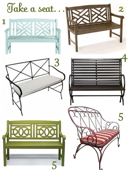 Cute bench options for the front porch