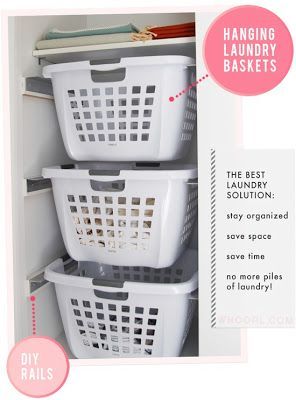 DIY Hanging Laundry Baskets