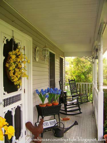 Farmhouse Country Style- I want a wrap around porch!!!