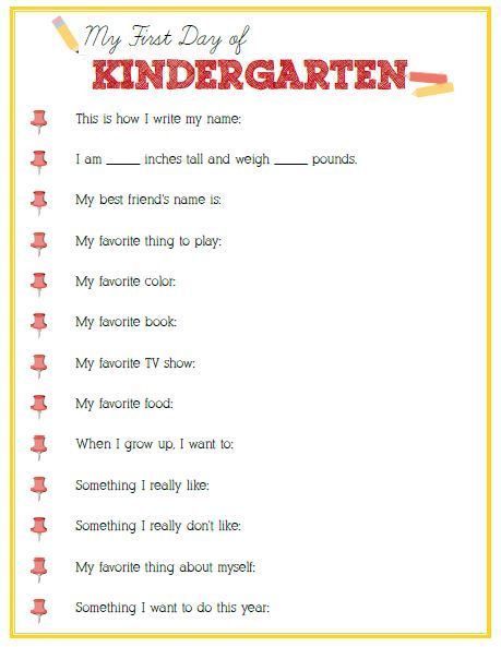First Day of Kindergarten Interview – Click image or link below to download
