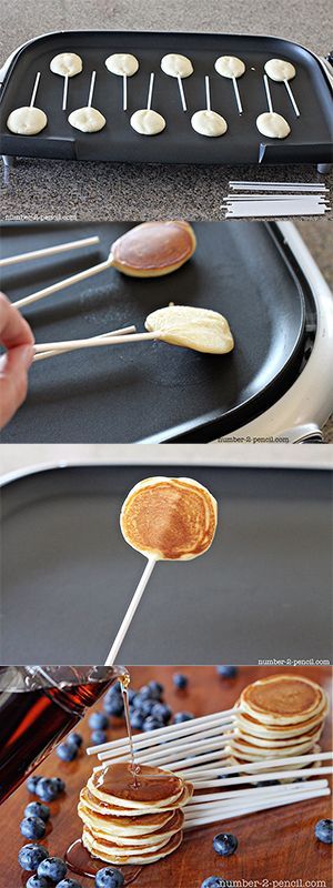 #FoodFun: #Pancake Pops – tender, bite-sized pancakes on a stick.