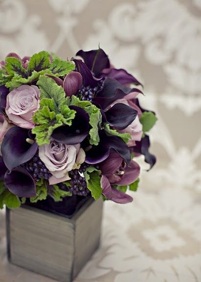 grape color floral arrangement