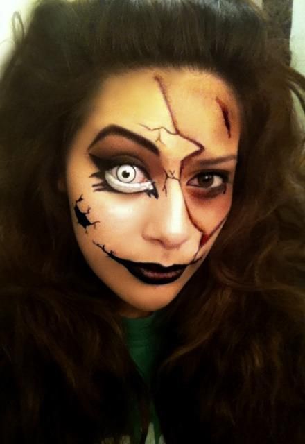 halloween makeup: cracked to pieces