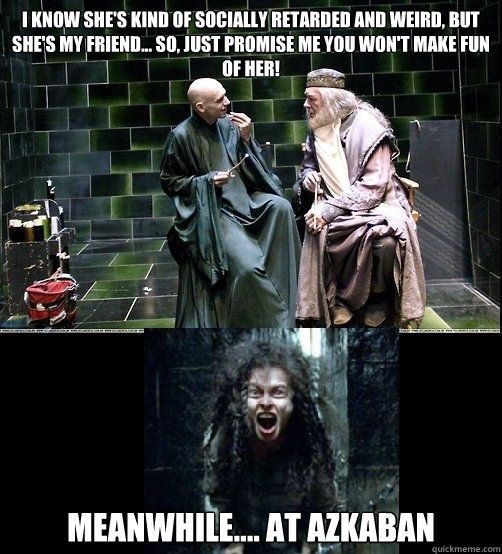Harry Potter – Mean Girls meme. How do they do it? Works out each time.