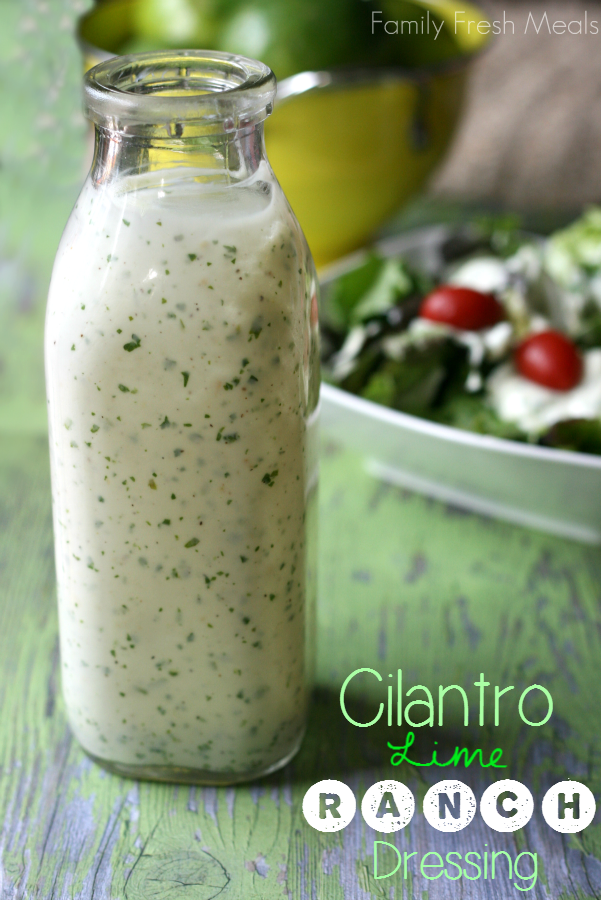 Homemade, and amazing Cilantro Lime Ranch Dressing