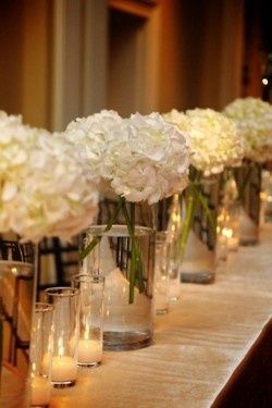 Hydrangeas wedding centerpieces – weddingsabeautiful