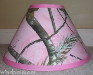 Lamp shade for pink camo baby theme