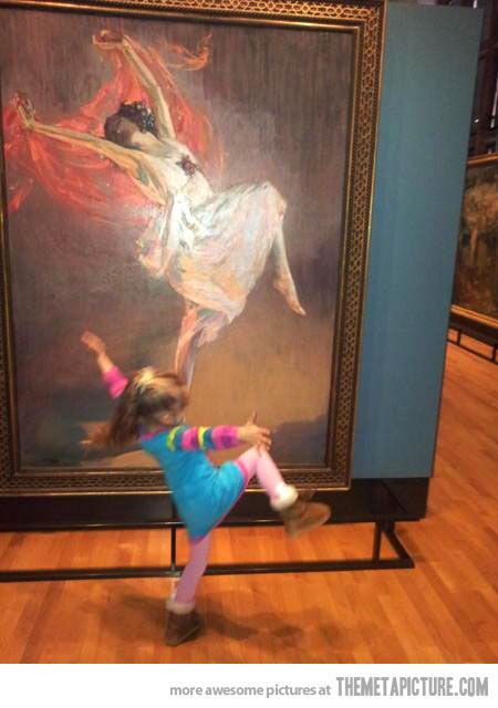 Little girl moved by art…